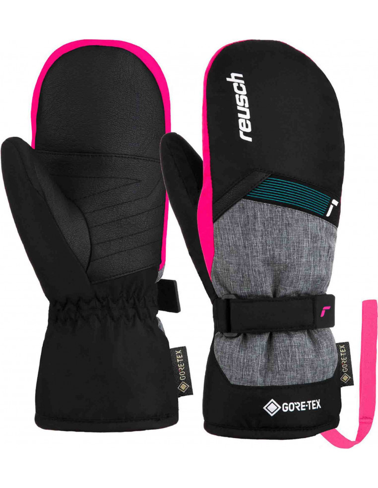 Варежки REUSCH JR Flash Gore-Tex Junior Mitten Black/Black Melange/Pink Glo P:5 4060485361474 Перчатки, Варежки Reusch 5 490 ₽