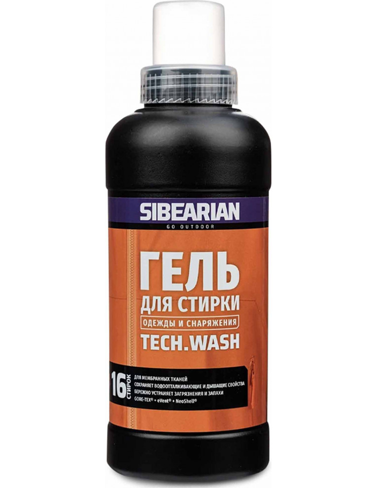 Гель SIBEARIAN TECH WASH для стирки мембранных и технологичных тканей 250мл. 4630116350957 Другое SIBEARIAN 400 ₽