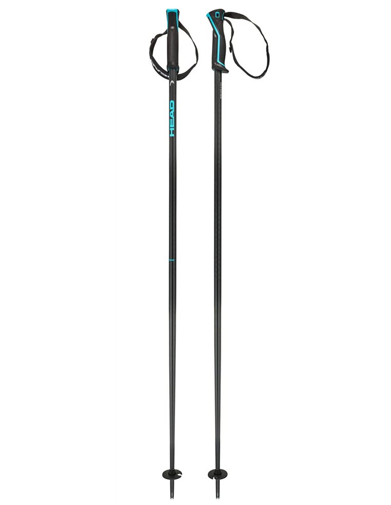 Палки горнолыжные HEAD Frontside 18mm carbon black/speed blue 130 2200000053138 Горнолыжные палки HEAD 5 890 ₽