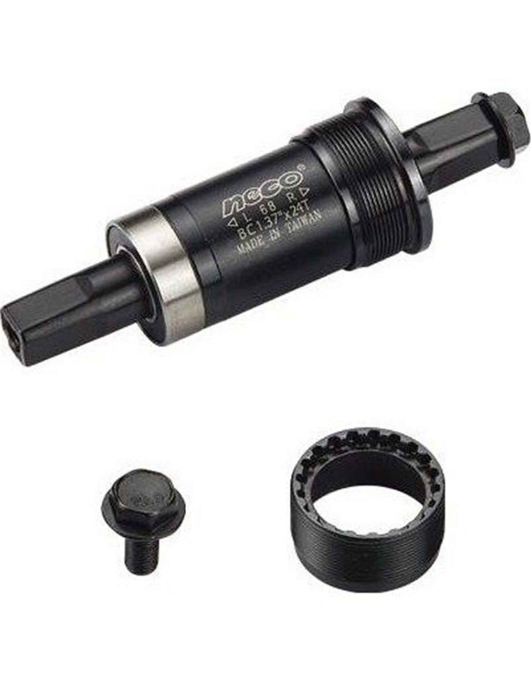 Каретка Neco B910 BSA квадрат, 68х118мм, черный Х108369 4602010763232 Запчасти для велосипедов NECO 600 ₽