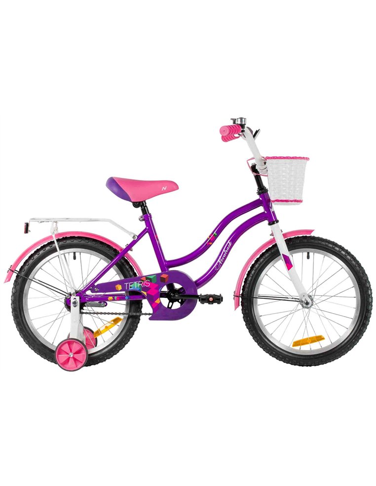 Велосипед 18" NOVATRACK TETRIS Фиолетовый 2200000055668 Детские велосипеды Novatrack 9 770 ₽