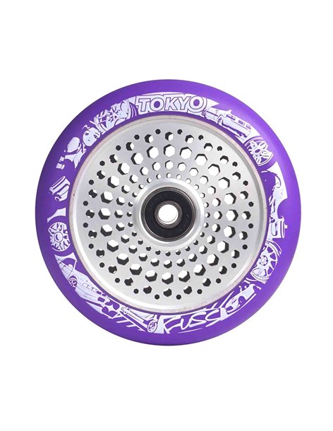 Колесо для самоката Diverse Tokyo fuss Dorikin wheel silver/purple