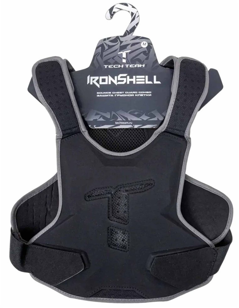Защита TECH TEAM грудной клетки (черепашка) IRONSHELL black-grey M 65-70см 2046567491682 Защита TECH TEAM 5 490 ₽
