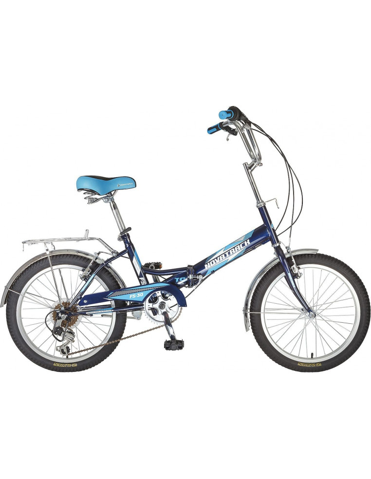 Велосипед Складной 20" NOVATRACK FS-30 6 скор. Сталь Синий 2200000001313 Детские велосипеды Novatrack 8 400 ₽