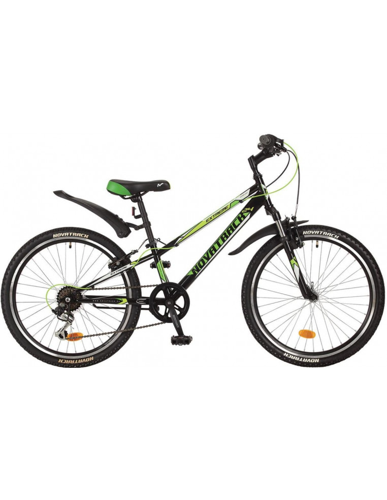 Велосипед 24" NOVATRACK EXTREME 10" 6 скоростей, Черный 2200000000675 Детские велосипеды Novatrack 10 700 ₽