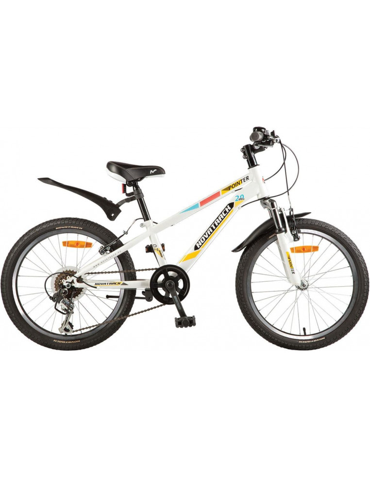 Велосипед 20" NOVATRACK POINTER 6 скоростей Сталь Белый 2200000002723 Детские велосипеды Novatrack 10 200 ₽