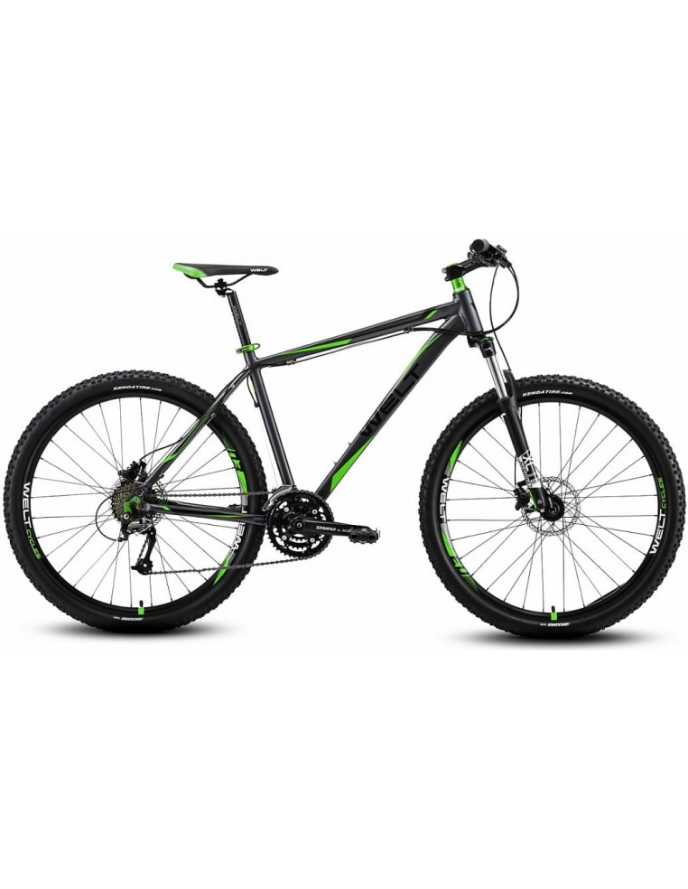 Велосипед 27.5" WELT Rockfall 1.0 16" matt grey/green 2018 9333725308603 Горные велосипеды WELT 29 490 ₽
